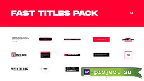 Videohive - Fast Titles Pack - 32602896 - Project for After Effects