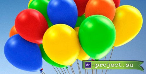 Videohive - Balloons With Customizable Colors - 8608290 - Project for After Effects