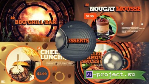Videohive - Barbecue Grill Bar Dessert Menu - 27223177 - Project for After Effects