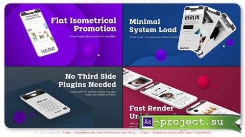 Videohive - Mobile Application Flat Promo V4 - 32732365 - Project for After Effects