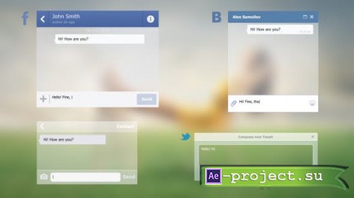 Videohive - Messages Social Networks - 9916826 - Project for After Effects