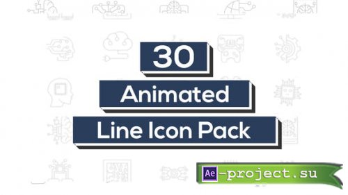Videohive - Artificial Intelligence Line Icons - 32784336 - Project for After Effects