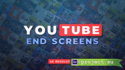 Videohive - YouTube End Screens 4K v.2 - 32809059 - Project for After Effects