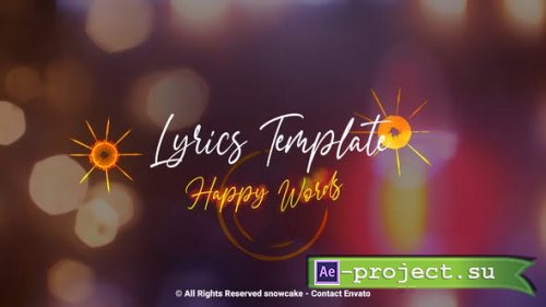 Videohive - Lyrics Template Happy Words - 32336687 - Project for After Effects