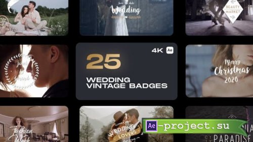 Videohive - Wedding Vintage Badges - 32935734 - Project for After Effects