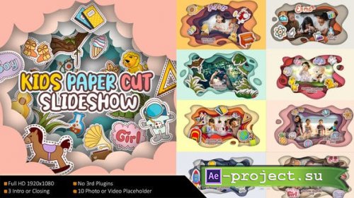 Videohive - Kids Paper Cut Slideshow - 32435875 - Project for After Effects