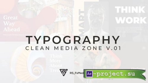 Videohive - Typography Slide - Clean Media Zone V.01 - 32996667 - Project for After Effects