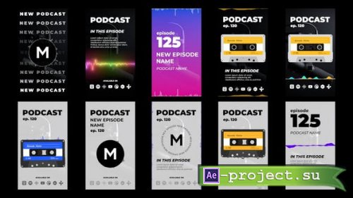 Videohive - Podcast Stories Pack - 33018433 - Project for After Effects