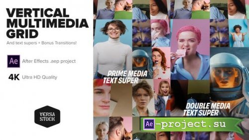 Videohive - Vertical Multimedia Screens Video Grid - 33018498 - Project for After Effects