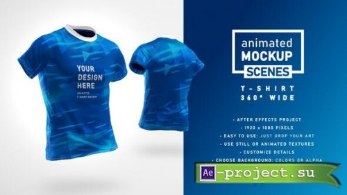 Videohive - T-shirt 360 Wide Mockup Template - Animated Mockup SCENES - 33033077
