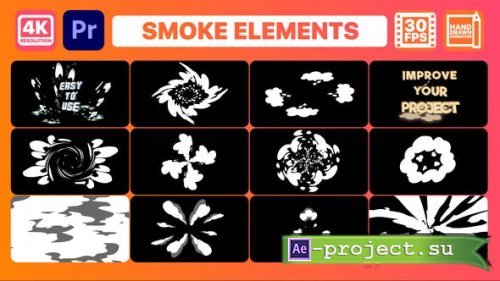 Videohive - Smoke Elements And Titles | Premiere Pro MOGRT - 33018104
