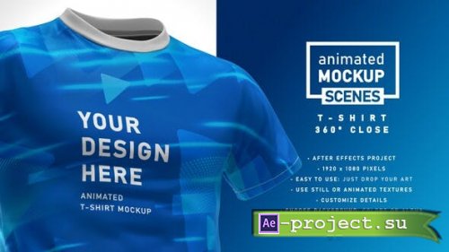 Videohive - T-shirt 360 Close Mockup Template - Animated Mockup SCENES - 33056029 - Project for After Effects