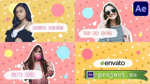 Videohive - Colorful Brush Slideshow | After Effects - 33078603 - Project for After Effects