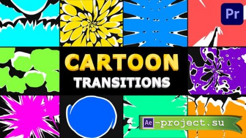 Videohive - Cartoon Transitions | Premiere Pro MOGRT - 33046407 - Premiere Pro Templates