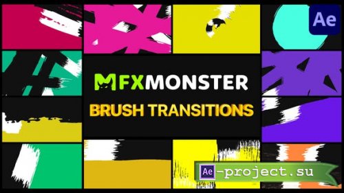 Videohive - Brush Transitions | After Effects - 33110718 - Project & Script for After Effects