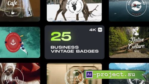 Videohive - Business Vintage Badges - 32970382 - Project for After Effects