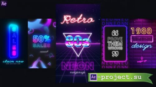 Videohive - Neon Instagram Stories - 33141249 - Project for After Effects