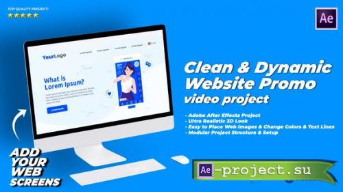 Videohive - Dynamic & Clean Website Promo Video - 33265819 - Project for After Effects