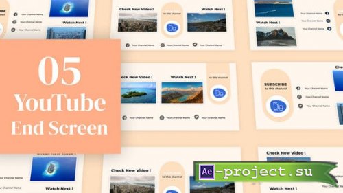 Videohive - YouTube End Screen Templates - 33272083 - Project for After Effects