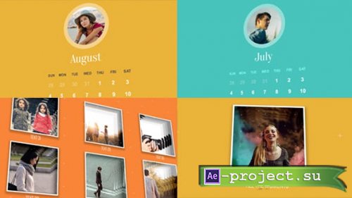 Videohive - Calendar Concept Photo Throwback - 19207162 - Project for After Effects