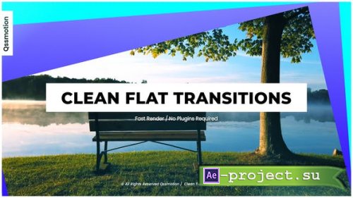 Videohive - Clean Flat Transitions - 33296185 - Project for After Effects