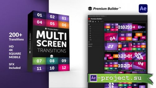 Videohive - Multiscreen Transitions - 32322399 - Project & Script for After Effects