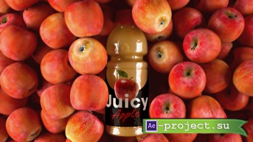 Videohive - Red Apple Juice Bottle Label Mockup - 32810586 - Project for After Effects