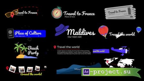 Videohive - Travel Lower Thirds - 33321585 - Project for After Effects