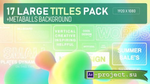 Videohive - Metta Balls Titles Pack - 33314509 - Project for After Effects