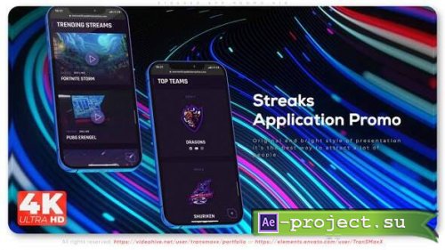 Videohive - Streaks App Promo A16 - 33355546 - Project for After Effects