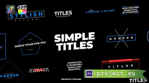 Videohive - Simple Titles - 33059309 - Project For Final Cut & Apple Motion