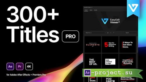 Videohive - Titles Pro - 32869928 - Templates & Script for After Effects and Premiere Pro 