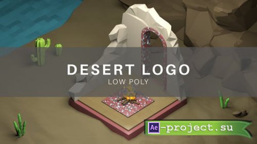 Videohive - 3D Low Poly Desert Logo - 31319565 - Project for After Effects