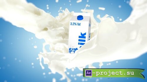 Videohive - Milk Splash With Box Element 3D - 33333922 - Project for After Effects