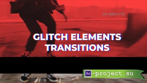Videohive - Glitch Elements Transitions - 33367887 - Project for After Effects