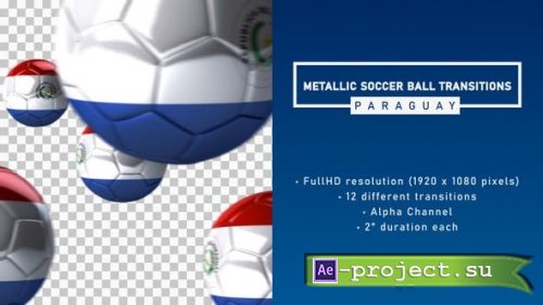 Videohive - Metallic Soccer Ball Transitions - Paraguay - 33428475 - Motion Graphics