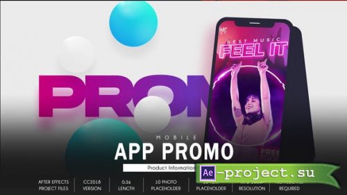 Videohive - Mobile App Promo Typography B105 - 33323163 - Project for After Effects