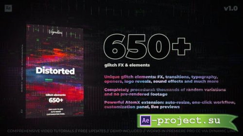 Videohive - Glitch Pack V1.1 - 29662551- Project & Script for After Effects