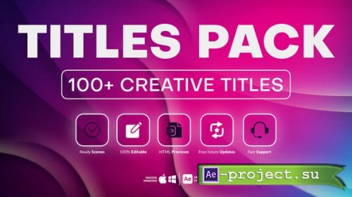 Videohive - 100+ Creative Titles - 33559896 - Project for After Effects
