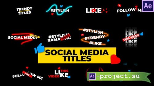 Videohive - Social Media Titles - 33561040 - Project for After Effects