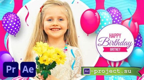 Videohive - Happy Birthday Colorful Slideshow - 33460757 - Project for After Effects & Premiere Pro