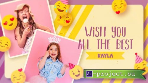 Videohive - Emoji Happy Birthday - 33554697 - Project for After Effects & Premiere Pro