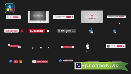Videohive - YouTube Subscriber Pack - 33458229 - Project for DaVinci Resolve