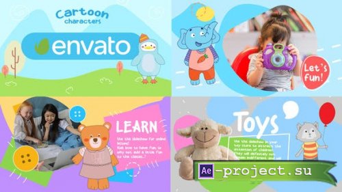 Videohive - Cartoon Characters Slideshow || After Effects - 33506001 - Project for After Effects 