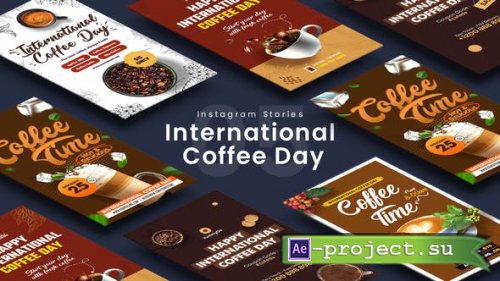 Videohive - International Coffee Day Instagram Stories - 33611828 - Project for After Effects