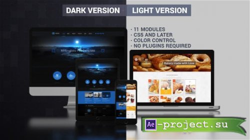 Videohive - Website Presentation (Dark & Light) - 9725975 - Project for After Effects
