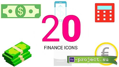 Infographic Presets: 20 Finance Icons 97631 - After Effects Presets