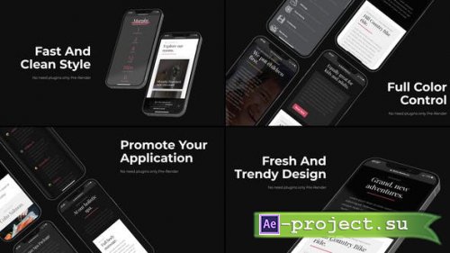 Videohive - Black App Promo - 33687134 - Project for After Effects