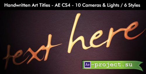 Videohive - Handwritten Art Titles - 7408964 - Project for After Effects