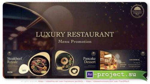 Videohive - Luxury Restaurant Menu - 33705799 - Project for After Effects